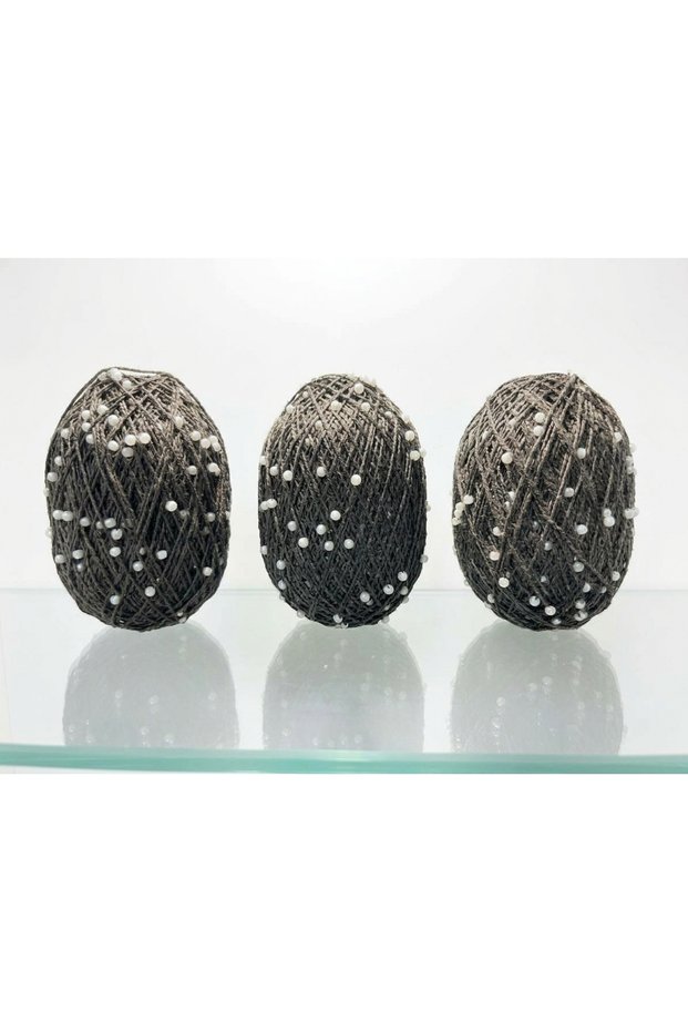 Anthracite Smoked Pearl Knitting Yarn - Luxury Evening Dress Bag and Shawl Yarn