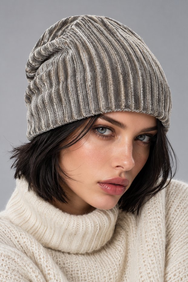 Velvet Mood Corduroy Fleece Winter Beanie