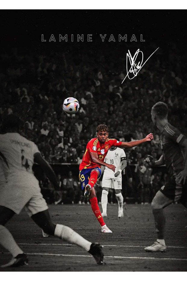Lamine Yamal Football Legend Metal Poster - Magnetic Wall Art Print