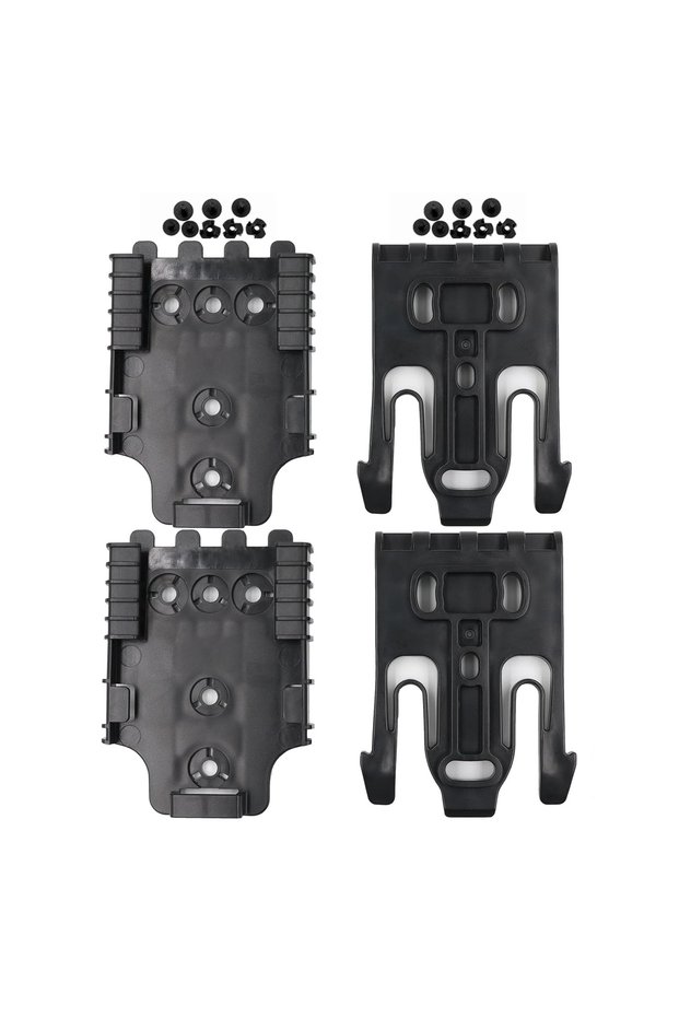 2pcs Black 1-3PCS SQLS Quick Locking System Kit, QLS Holster Mount with Locking Fork and Receiver Pl