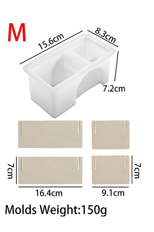M DIY Hydroponic Plant Flower Silicone Mold Cube Rectangular Flower Insertion Test Tube Gypsum Pot P