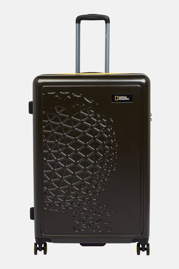 28 Inch Brand Logo Check In Spinner Luggage, Khaki