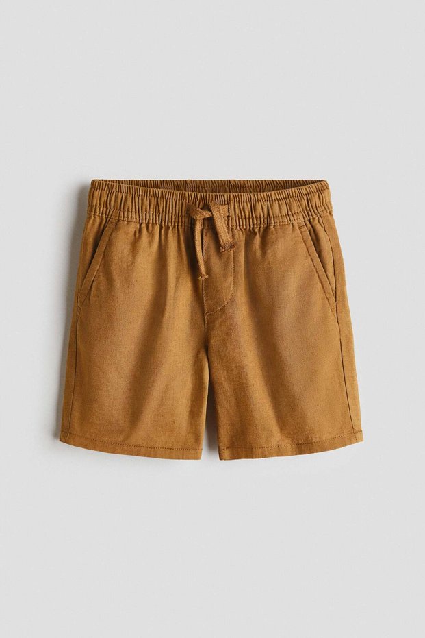 Linen-blend shorts