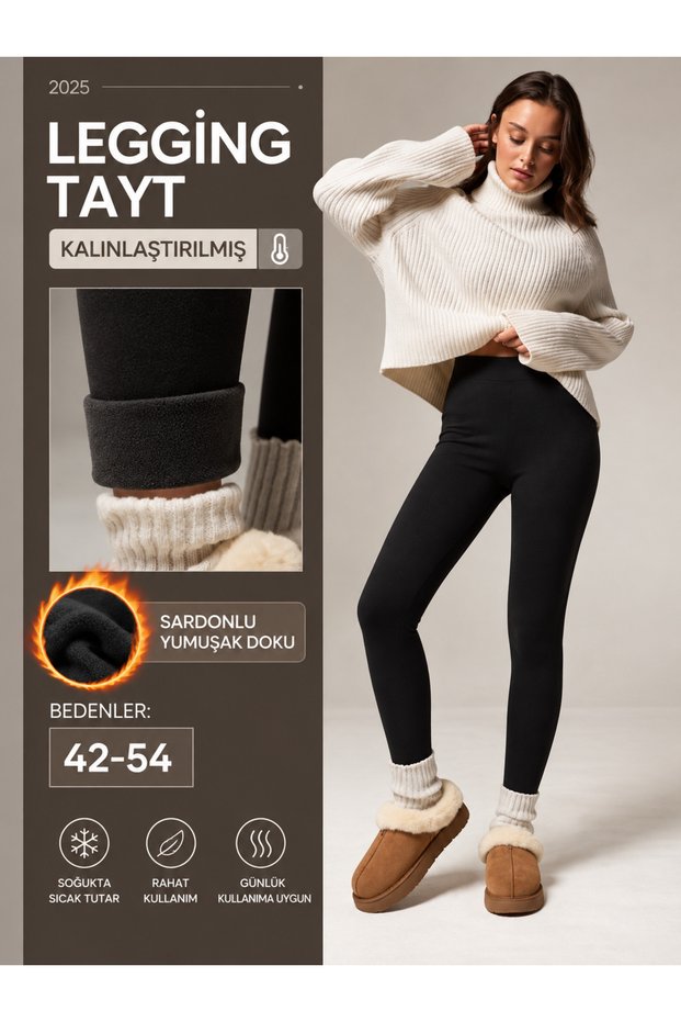 Women's Thermal Corseted Leggings, Warm in Winter, Abdomen and Hip Lifting, Flexible Leggings