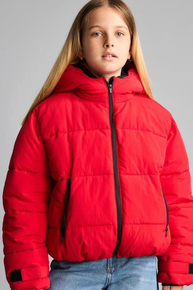Waterproof Hooded Zippered Inflatable Ski Coat Girls (26 Au)