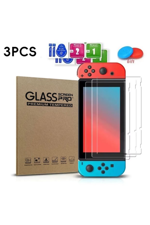 3PCS For Switch 1/2/3PCS Tempered Glass Screen Protector For Switch OLED / Lite Console HD Clear Ant