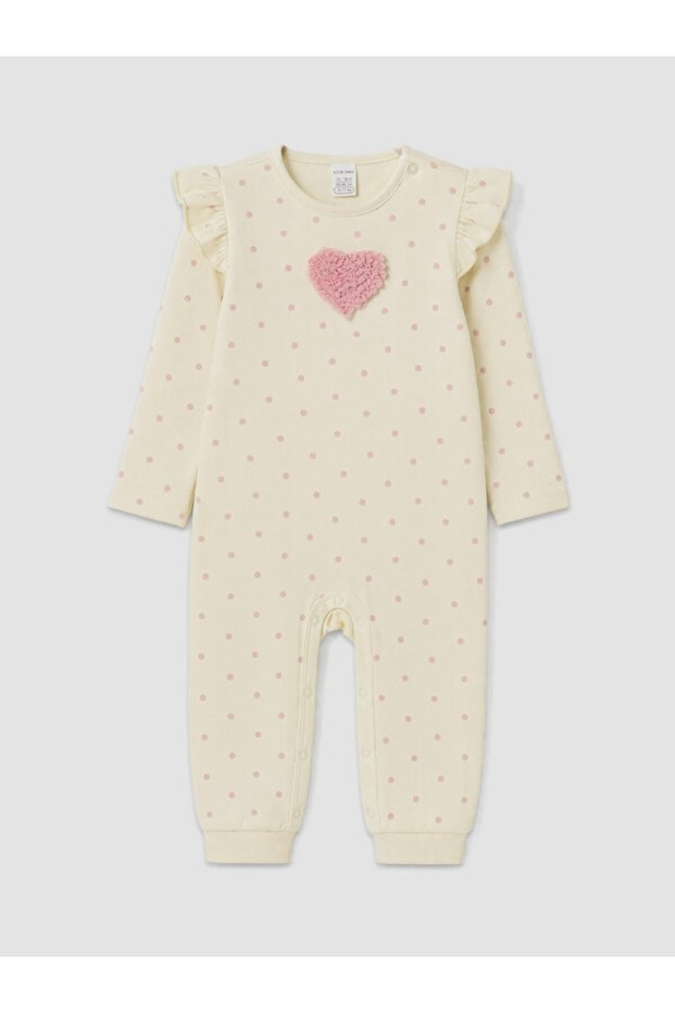 I Ruffled Embroidered Baby Girl Jumpsuit from Freezen Store