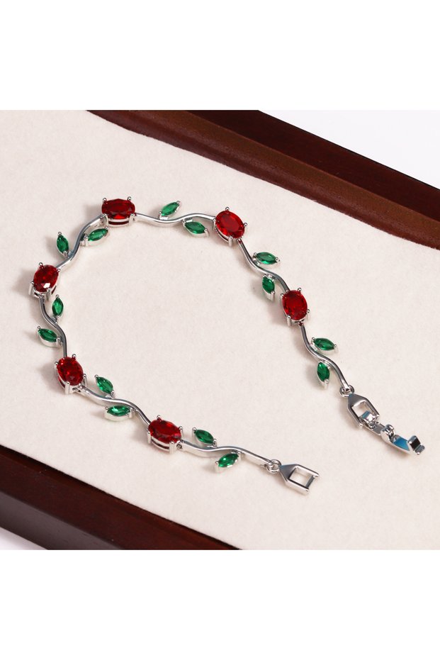 red green silver Luxury 16 Colors Sparkling Leaf Cubic Zirconia Branch Gold Silver Color CZ Crystal
