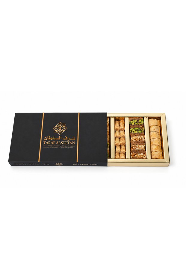 Mixed Baklawa 200 g, Pistachio & Cashew Filled Arabic Sweets in Gift Box - Traditional Middle Eastern Baklawa for Eid, Ramadan & Celebrations