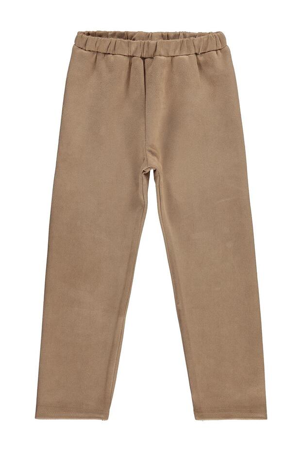 Suede Leggings for 10-13 Years - Beige