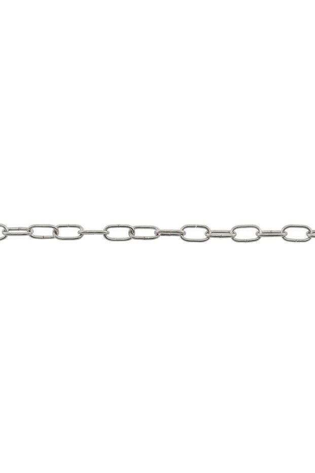 Nickel-Plated Steel Round Wire Chain Pack (2 mm, Sold Per Meter)