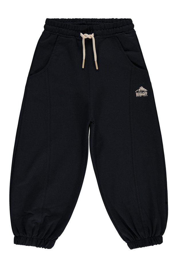 Embroidered Sweatpants for 6-9 Years Old - Navy Blue