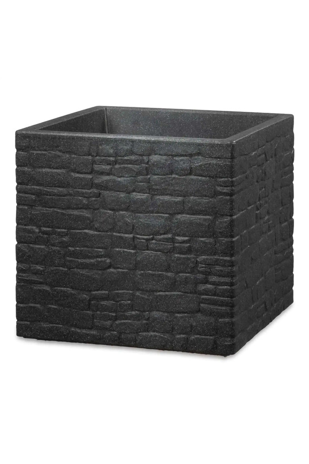 Muretto Plastic Plant Pot (28 x 28 x 27 cm, Anthracite)