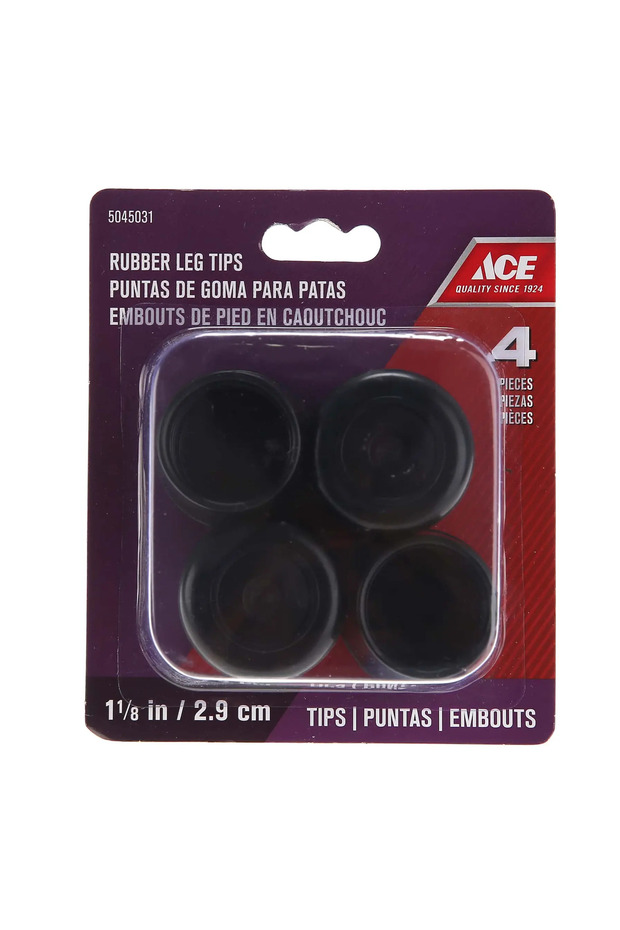 Non-Slip Rubber Leg Tip (Black, 2.85 cm)