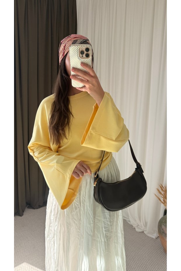 Spanish Style Side Gathered Oysho Blouse - Cvx - Yellow