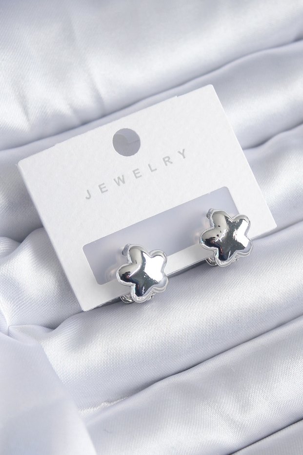 Silver Color Star Model Star Model Brass Women's Earrings