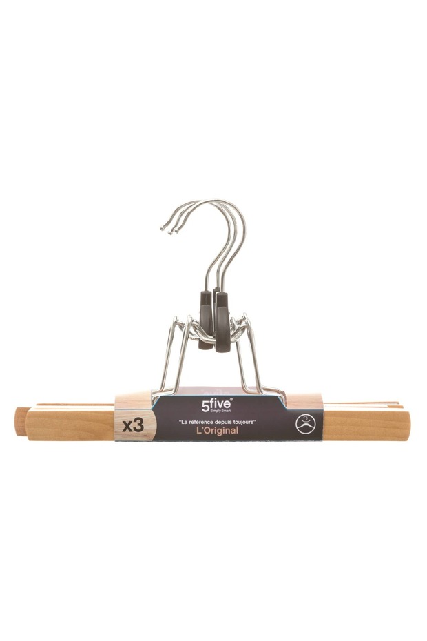 Wood Clip Hanger (25 x 2.5 x 16.3 cm, 3 Pc.)