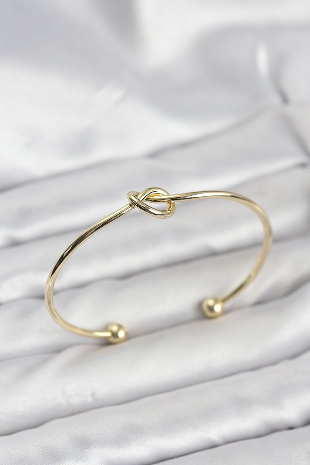 Knot Model Brass Gold Color Women's Bracelet