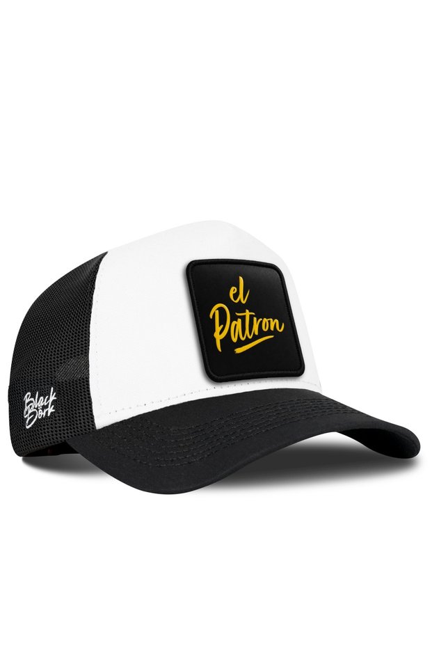 El Patron Logo Black-White Trucker Hat