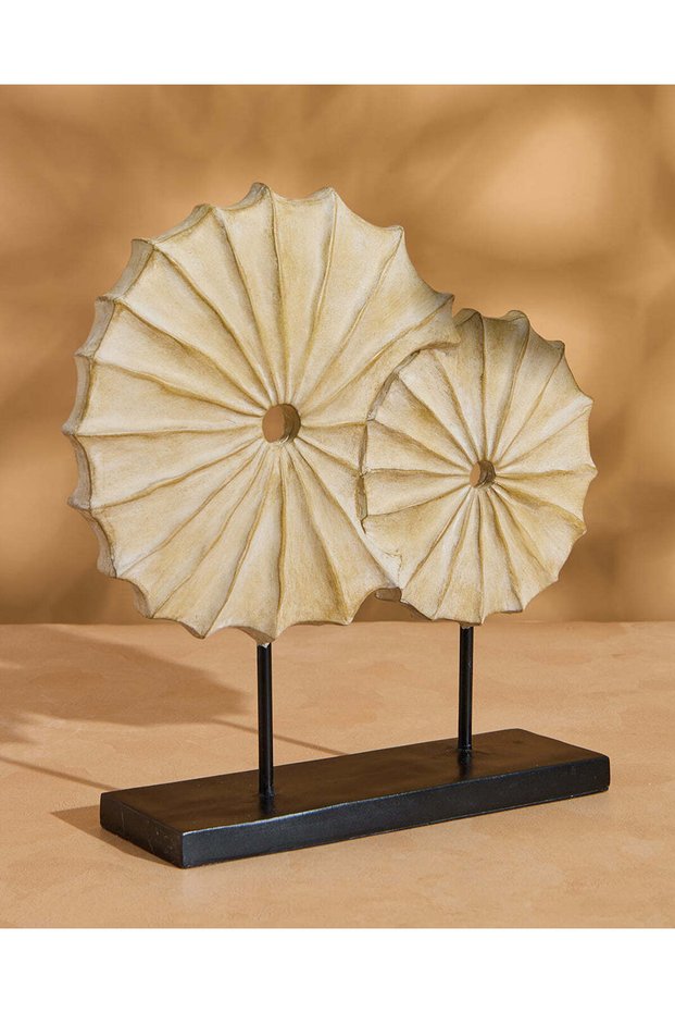 Beige Polyresin Décor Accent