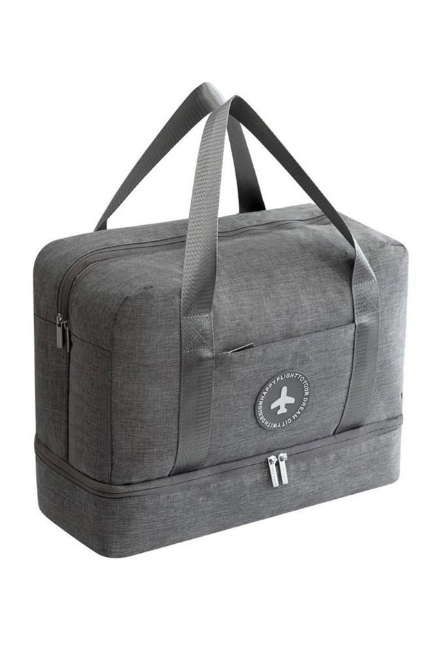Large Capacity Portable Dry Wet Separation Fitness Bag Grey