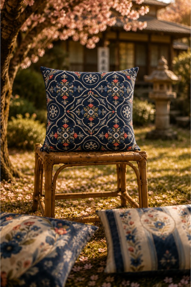 Terra Romance Heritage Terracotta Vintage Damask Patterned Decorative Throw Pillow Cover | Classic Botanical Living Room Decor