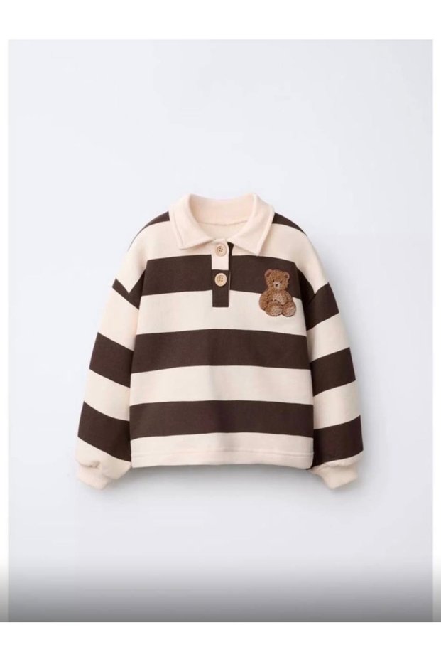 Teddy Bear Embroidered Sweatshirt