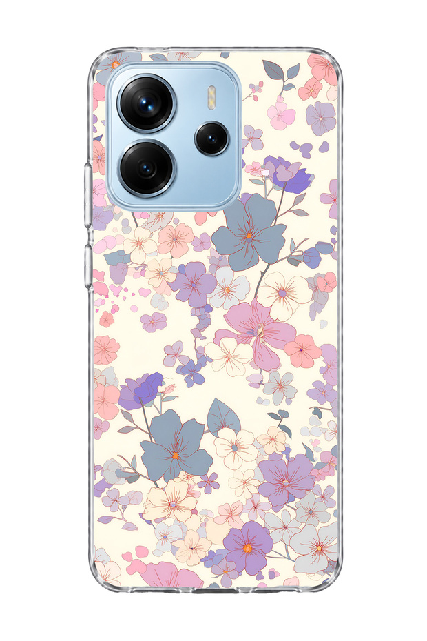 Redmi Note 14 4g Compatible Cute Hamburger Pizza Printed Transparent Phone Case