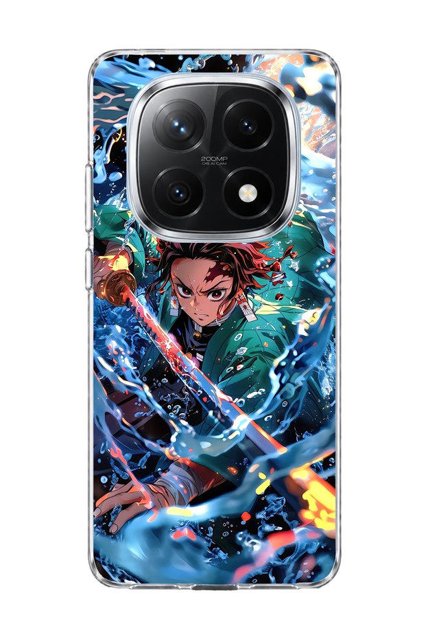 Redmi Note 14 Pro Plus 5g Compatible Anime Water Sword Printed Transparent Phone Case