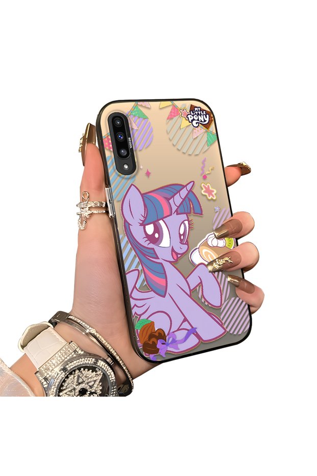 Twilight Sparkle Patterned Phone Case with Silicone Edges and Acrylic Hard Back Panel Compatible with Samsung Galaxy A50/A50S/A30S