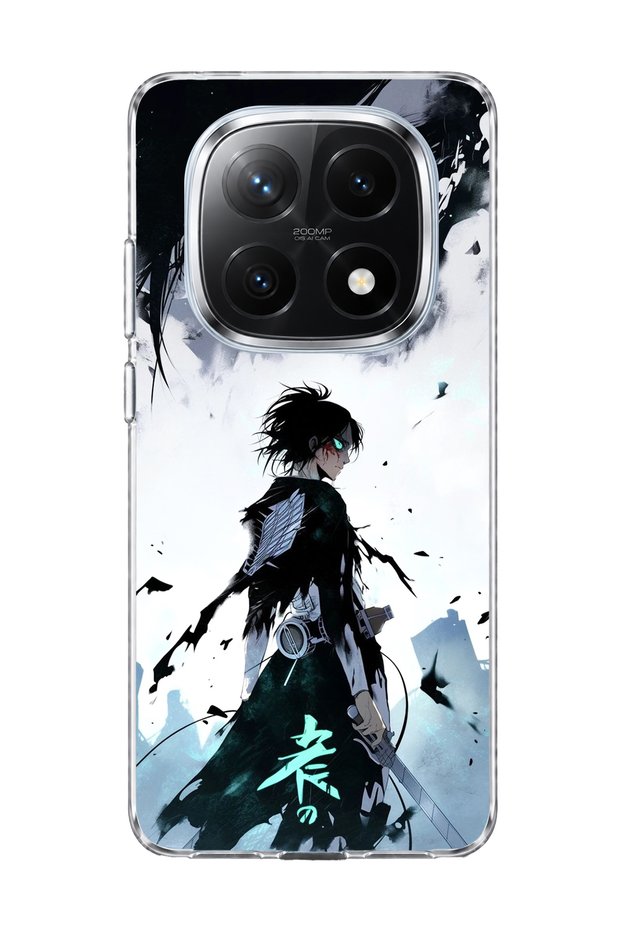 Redmi Note 14 Pro Plus 5g Compatible Anime Turquoise Eye Printed Transparent Phone Case