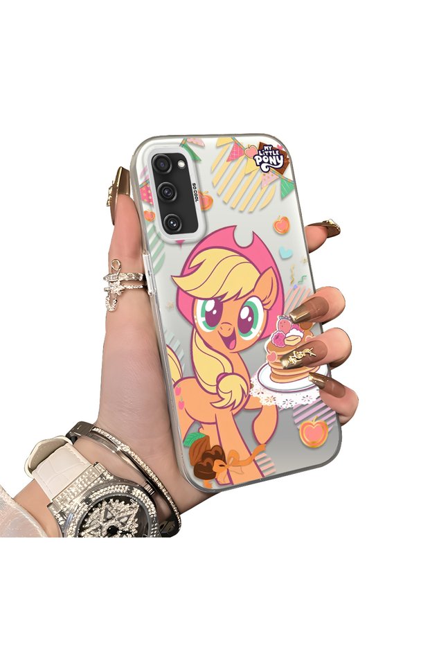 Phone Case for Samsung Galaxy S20 Fe 4G/5G Compatible Acrylic Hard Back Panel with Silicone Edges Applejack Pattern