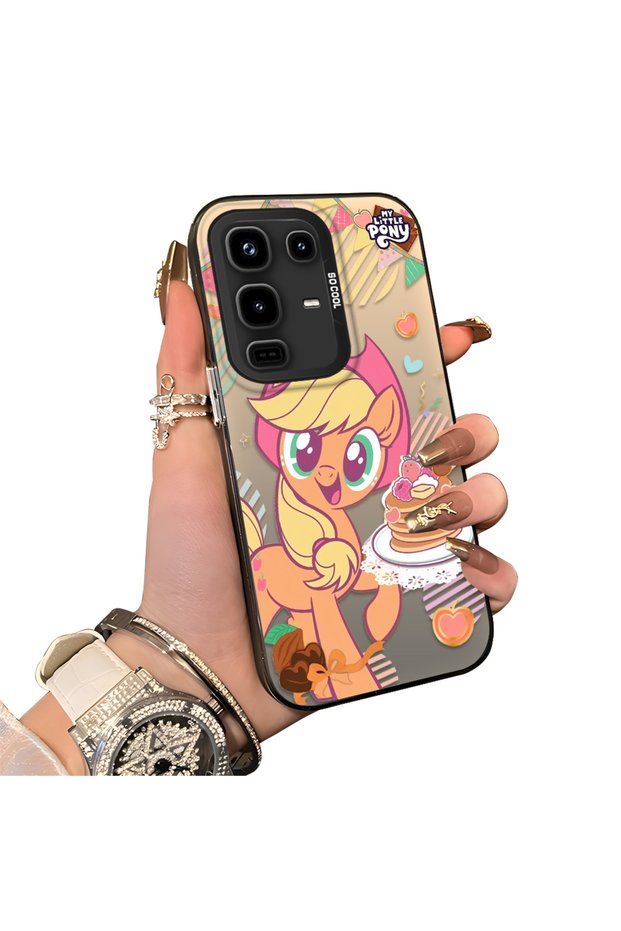 Infinix Note 50 Compatible Acrylic Hard Back Panel with Silicone Edges Applejack Patterned Phone Case