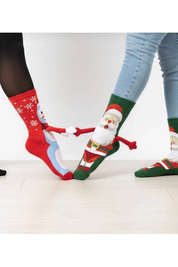 Cute Christmas Stocking Holding Hands