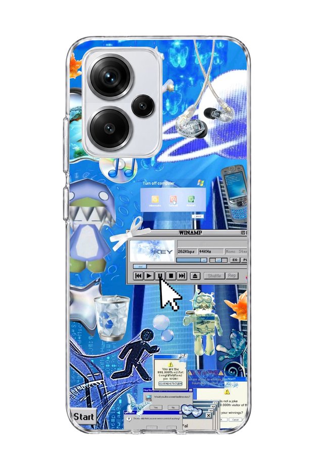 Redmi Note 13 Pro Plus 5g Compatible Goldfish Computer Printed Transparent Phone Case
