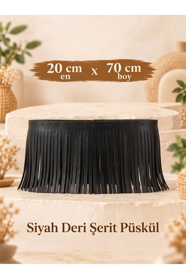 Leather Knitting with Tassels