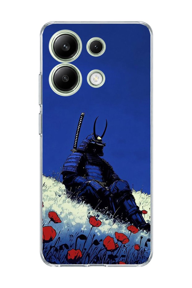Redmi Note 13 4g Compatible Blue Samurai Weasel Printed Transparent Phone Case