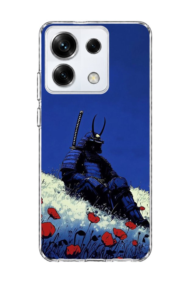 Redmi Note 13 Pro 5g Compatible Blue Samurai Weasel Printed Transparent Phone Case