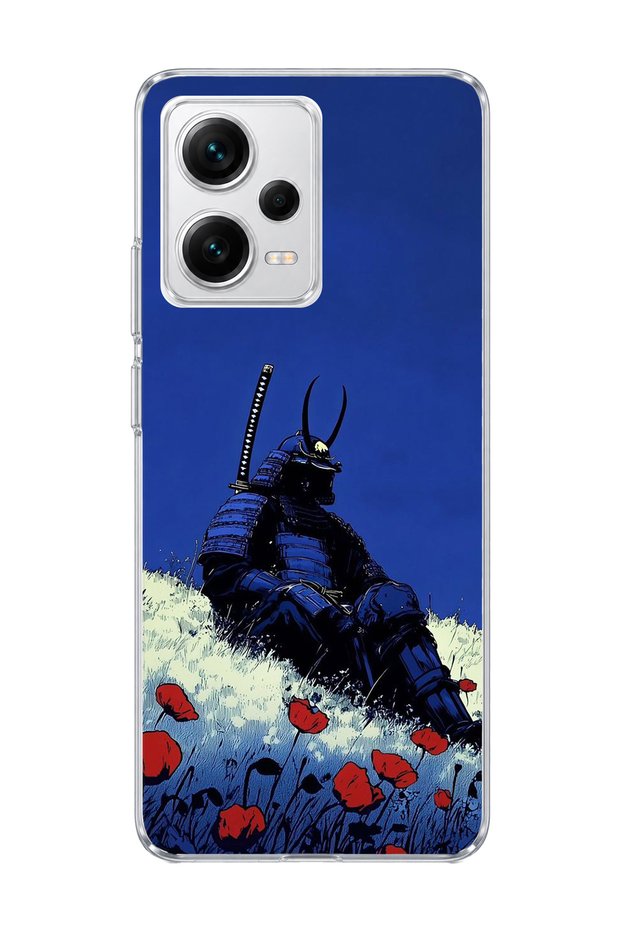 Redmi Note 12 Pro 5g Compatible Blue Samurai Weasel Printed Transparent Phone Case