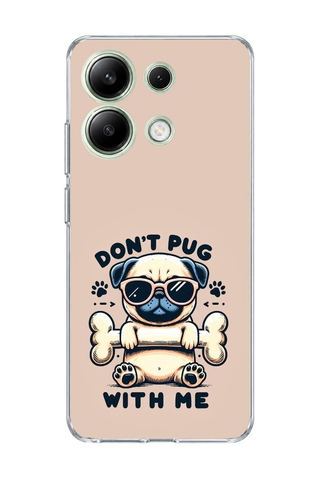 Redmi Note 13 4g Compatible Glasses-Compliant Dog Beige Printed Transparent Phone Case