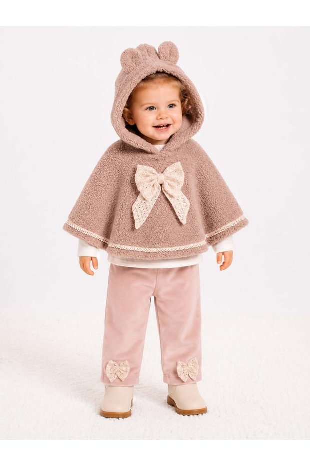 Girl's Lamb Cape 3-Piece Set Ser-1052