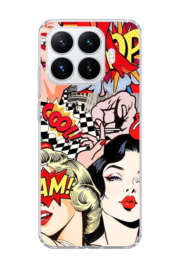 Mi 17t Compatible Comic Book Women's Printed Transparent Phone Case