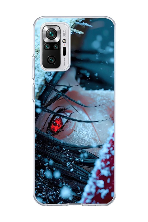 Redmi Note 10 Pro 4g Compatible Anime Red Eye Printed Transparent Phone Case