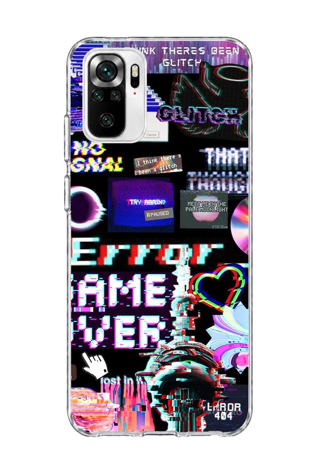 Redmi Note 10 / 10S Compatible Black Screen Error Printed Transparent Phone Case