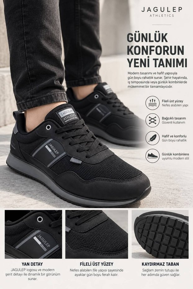 Lace-Up Modern and Classic Look Sneakers