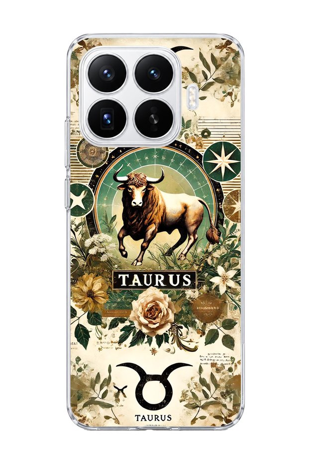Mi 17t Compatible Taurus Sign Printed Transparent Phone Case