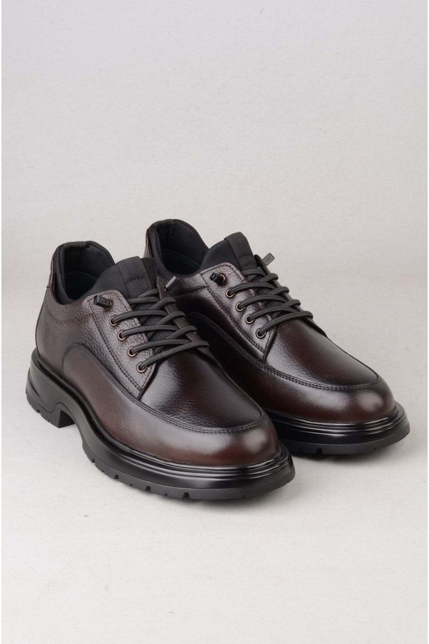 Seç M341 Genuine Leather Men's Shoes Brown