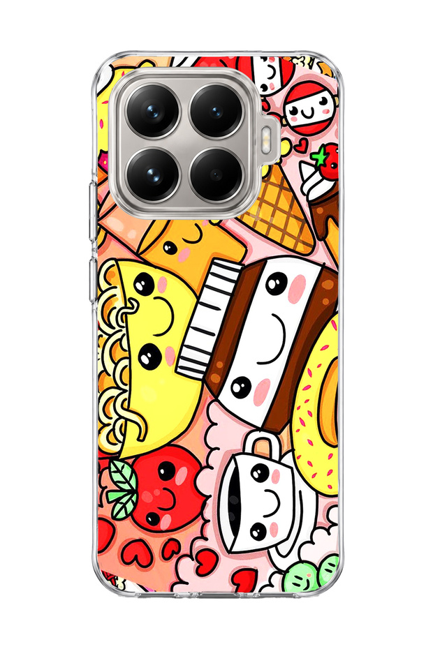 Mi 15t Pro Compatible Cute Colorful Food Printed Transparent Phone Case