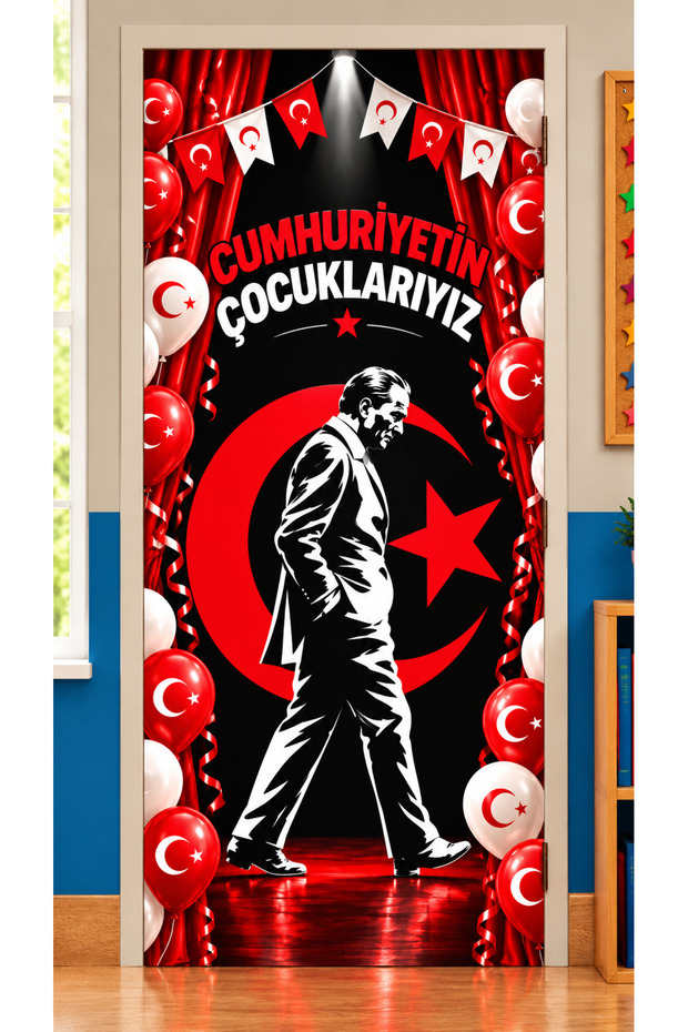 Elastic Door Decoration, Fabric Door Dressing, Republic Day October 29, Classroom Door, School Event Door Decoration