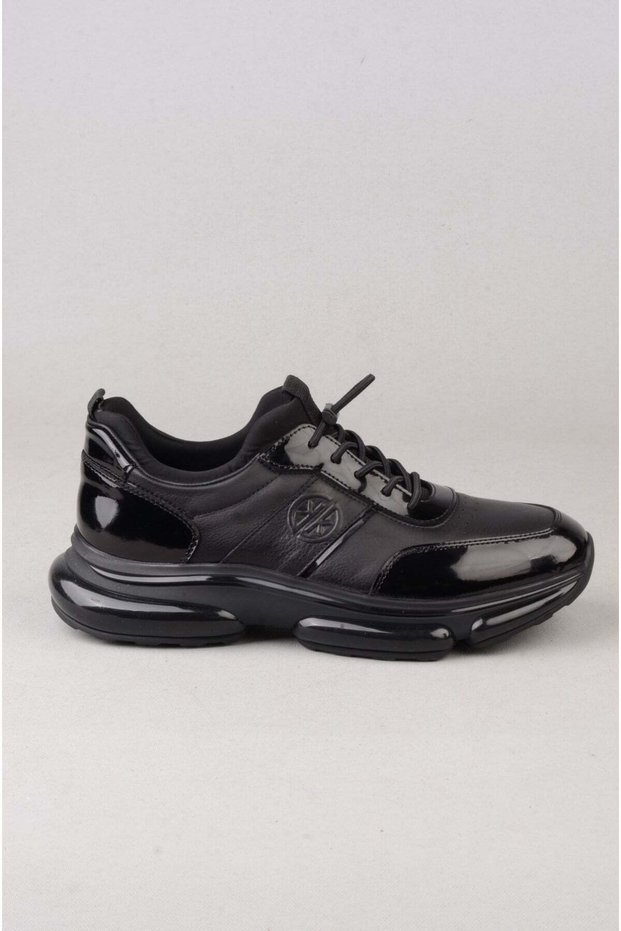 Kmc 3720 Genuine Leather Casual Men's Shoes Black